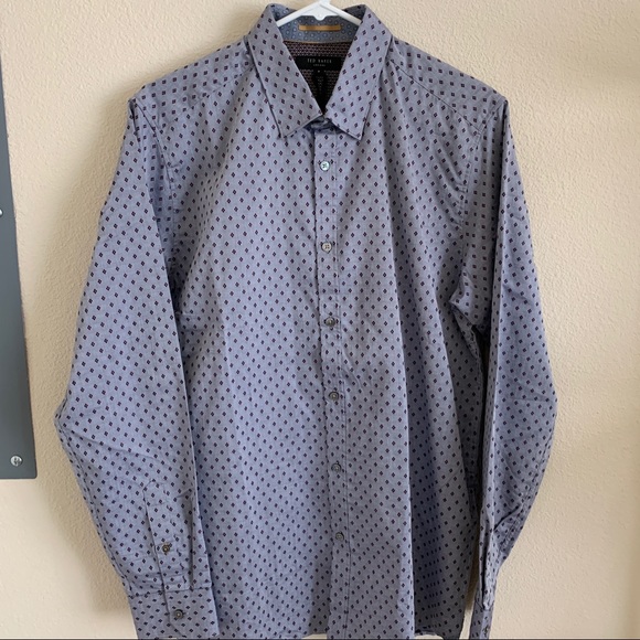 Ted Baker printed woven button up shirt - Picture 1 of 6